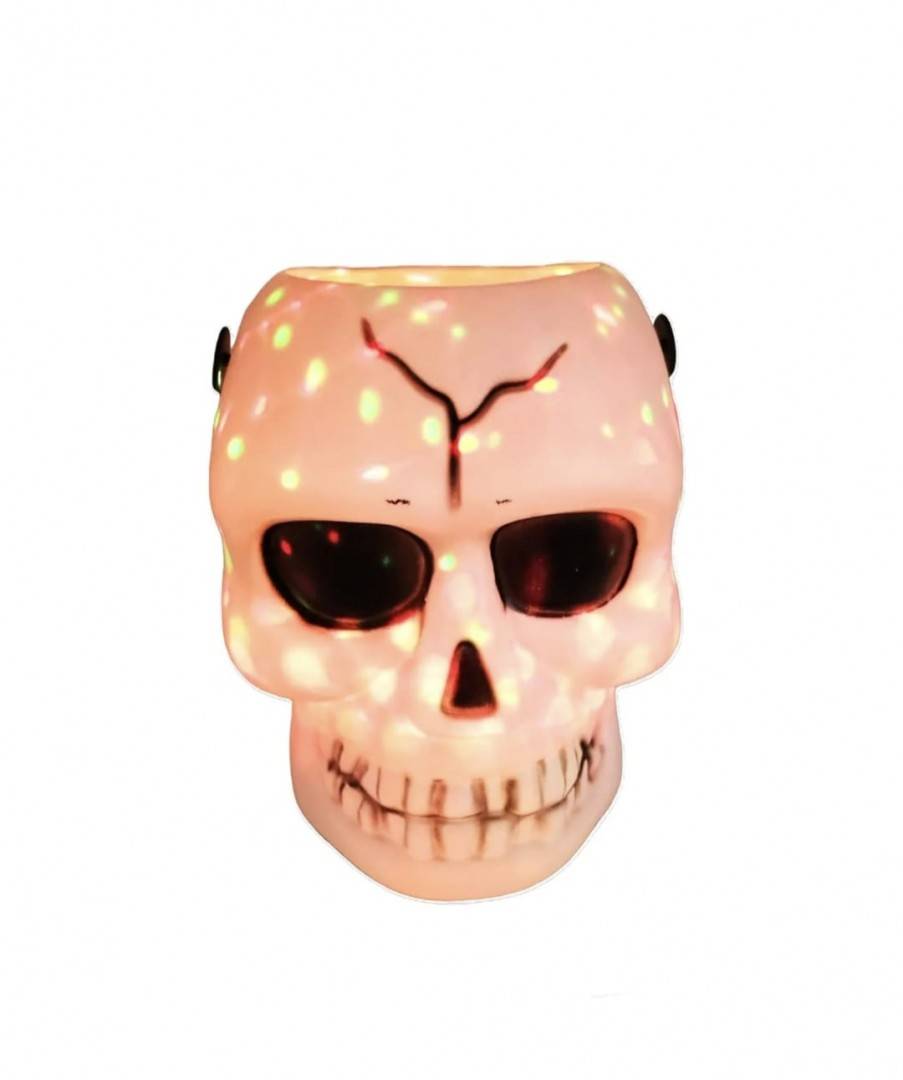 Lampa decorativa, Model Schelet, Halloween, sunete si lumini, 19 cm