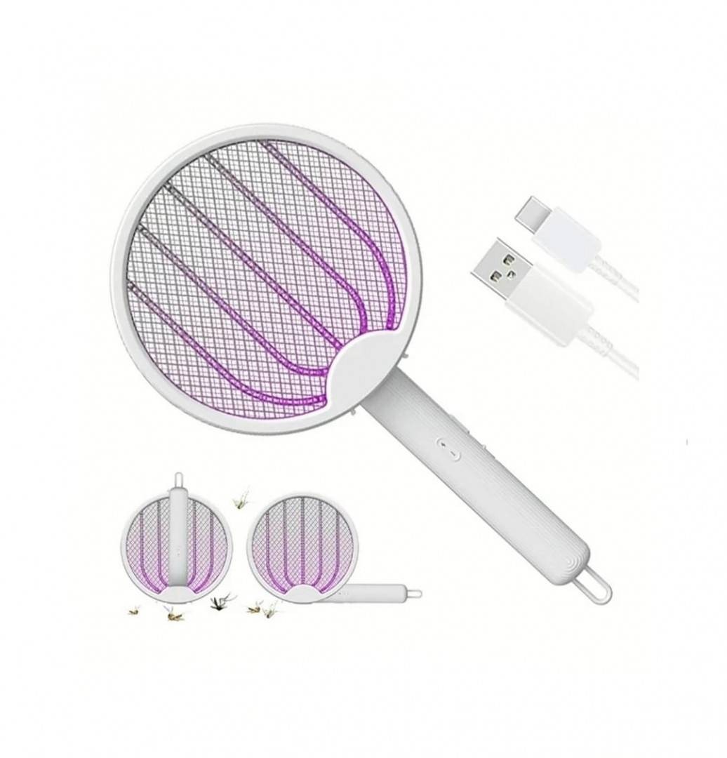 Lampa pentru capcana de tantari, cu lumina violeta, maner rotativ, alb, 47 cm