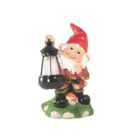 Lampa solara Pitic cu felinar, Led, 25 cm, multicolor