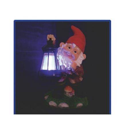 Lampa solara Pitic cu felinar, Led, 25 cm, multicolor