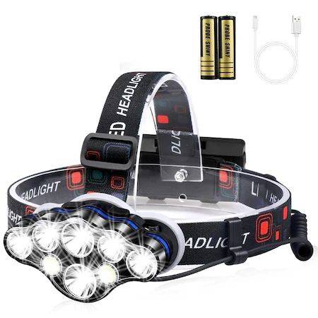 Lanterna de cap  cu 8 LED-uri