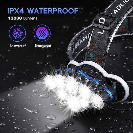 Lanterna de cap  cu 8 LED-uri