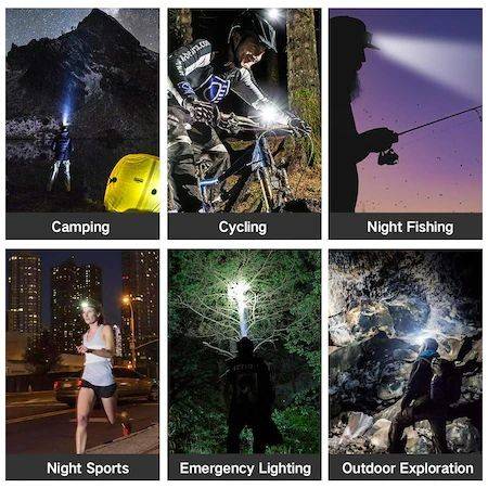 Lanterna de cap  cu 8 LED-uri