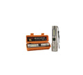 Lanterna de mana, led, incarcare usb, acumulator, argintiu