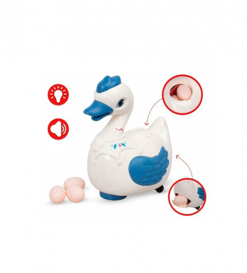 Lebada muzicala care face ouă, MASHASHOP, multicolor, 18 cm