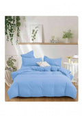 Lenjerie De Pat, 200X230, 6 Piese, Bumbac Finet, Respirabile, Usoare, Moi, Cu Fermoar Si 2 Fete De Perna 50×70 cm, blue
