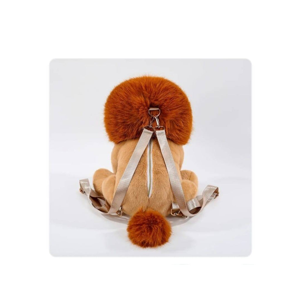 Leu de plus, realist, tip rucsac, maro, 47 cm