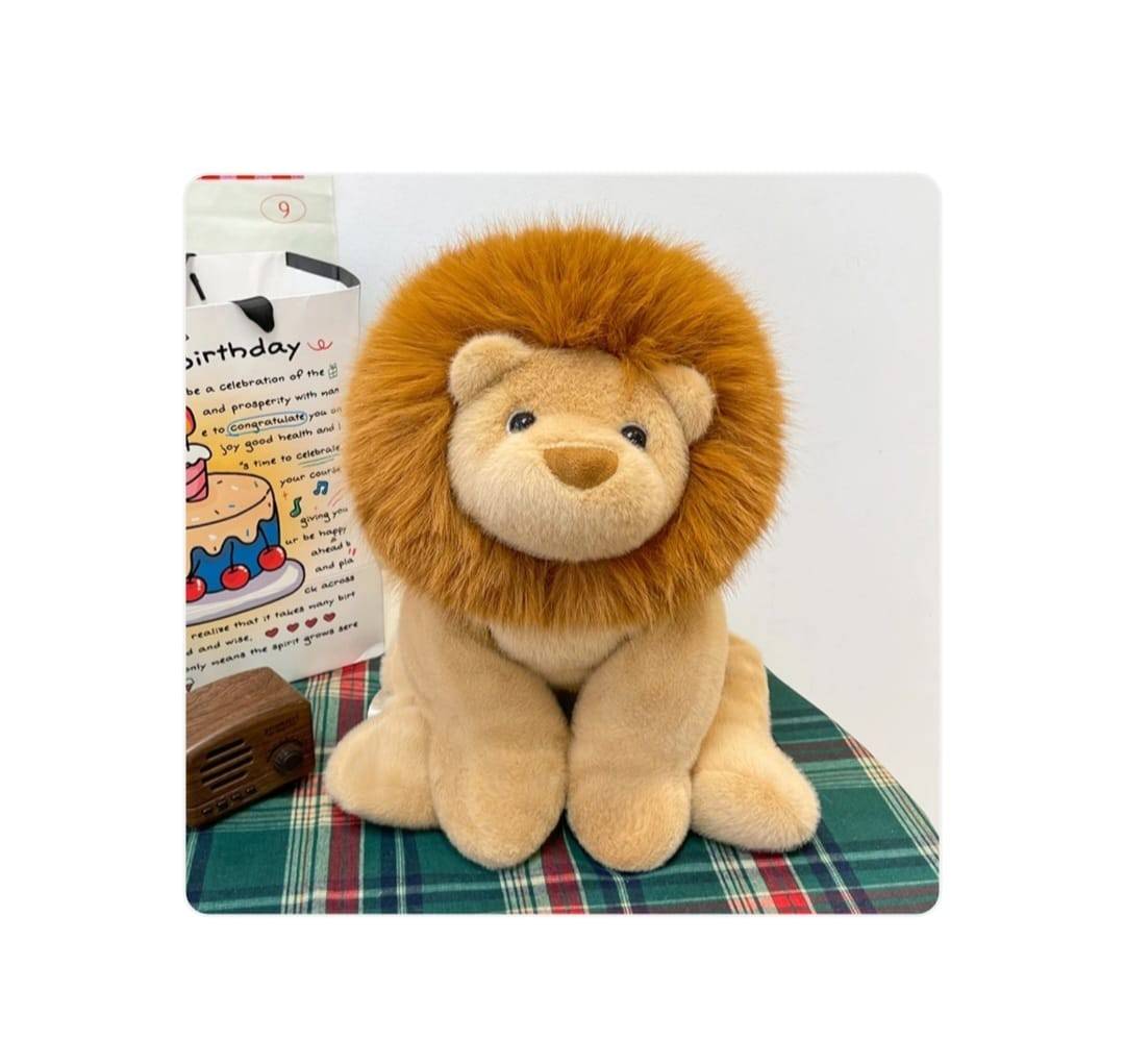 Leu de plus, realist, tip rucsac, maro, 47 cm