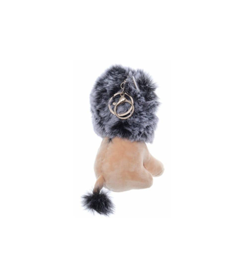 Leu de plus, tip breloc, gri, 12.5 cm