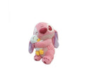 Lilo Stitch de plus, cu ratusca, roz/multicolor, 28 cm