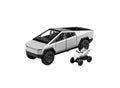 Macheta metal mecanica, model Tesla Cybertruck, ATV inclus, sunete, usi mobile, capota mobila, portbagaj mobil, gri deschis, 