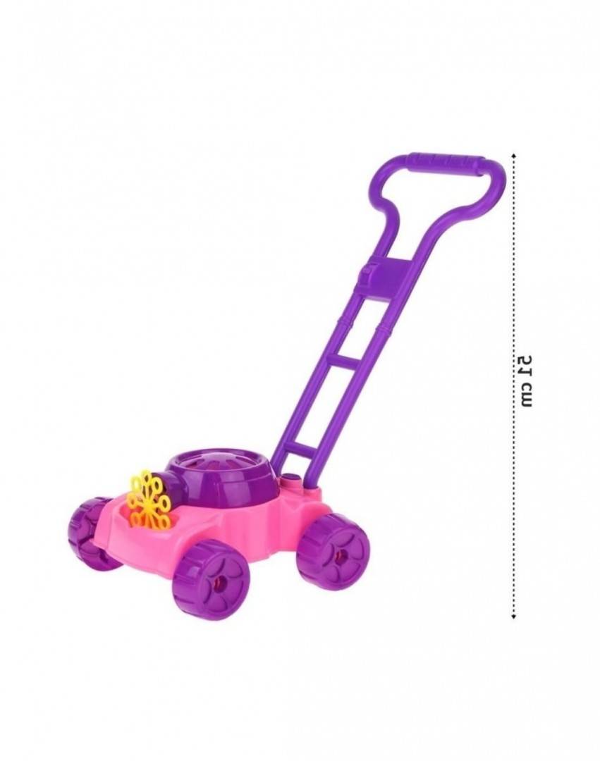 Mașină de Tuns Iarbă pentru copii, cu Bule de săpun, roz, 50 cm