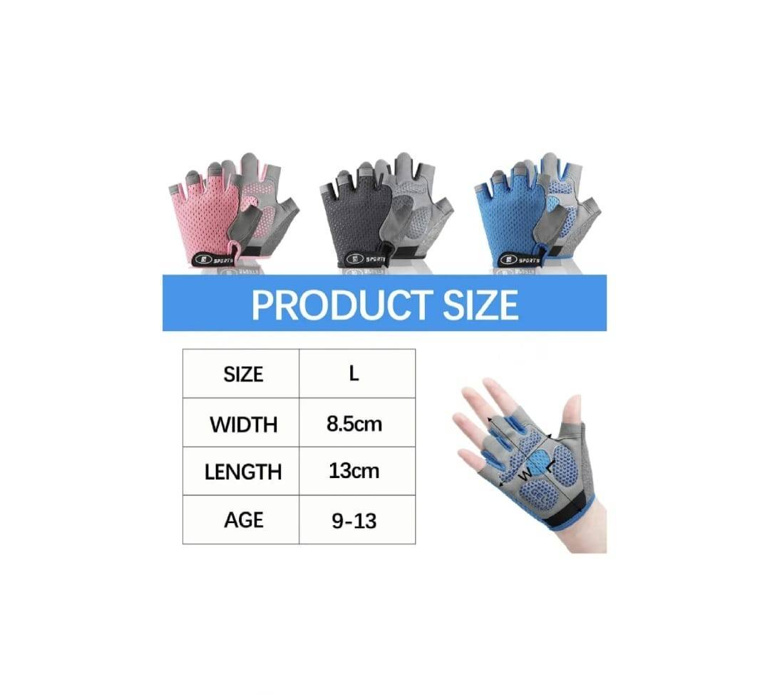Manusi fara degete copii, pentru bicicleta, antiderapante, multicolor, 7 ani +