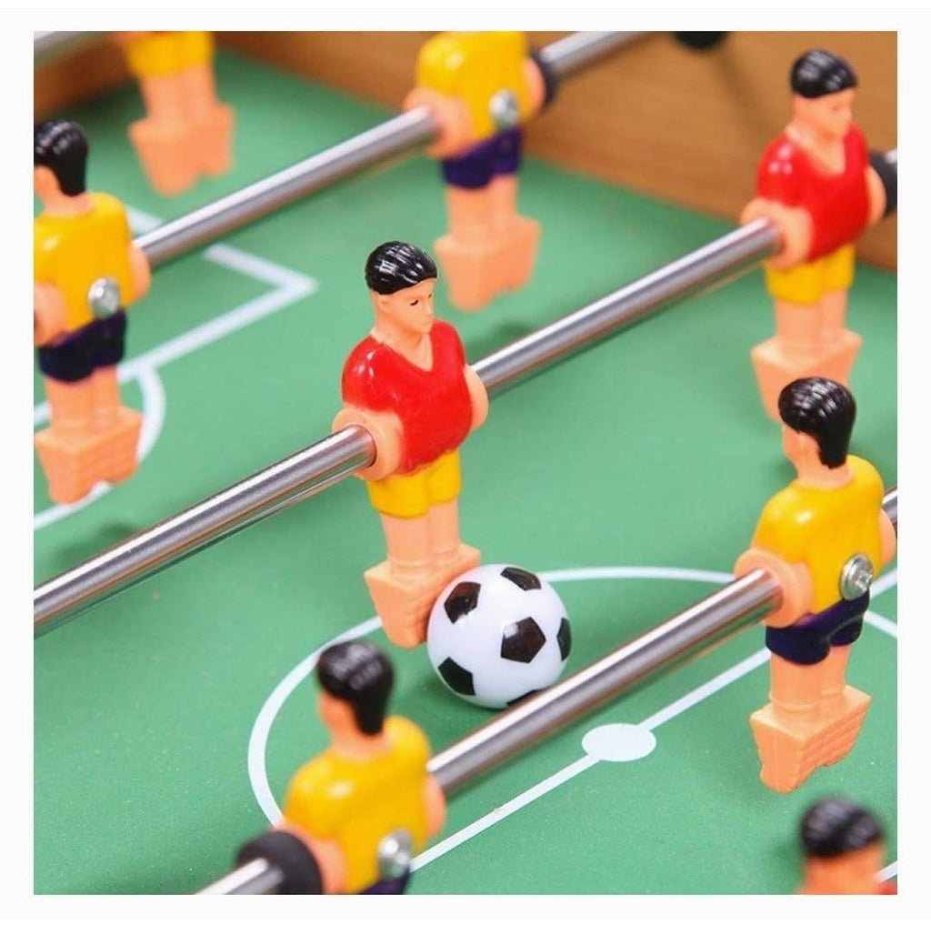 Masa de fotbal din lemn, manere speciale metalice pentru controlul jucatorilor, multicolor, 48 cm x 25 cm