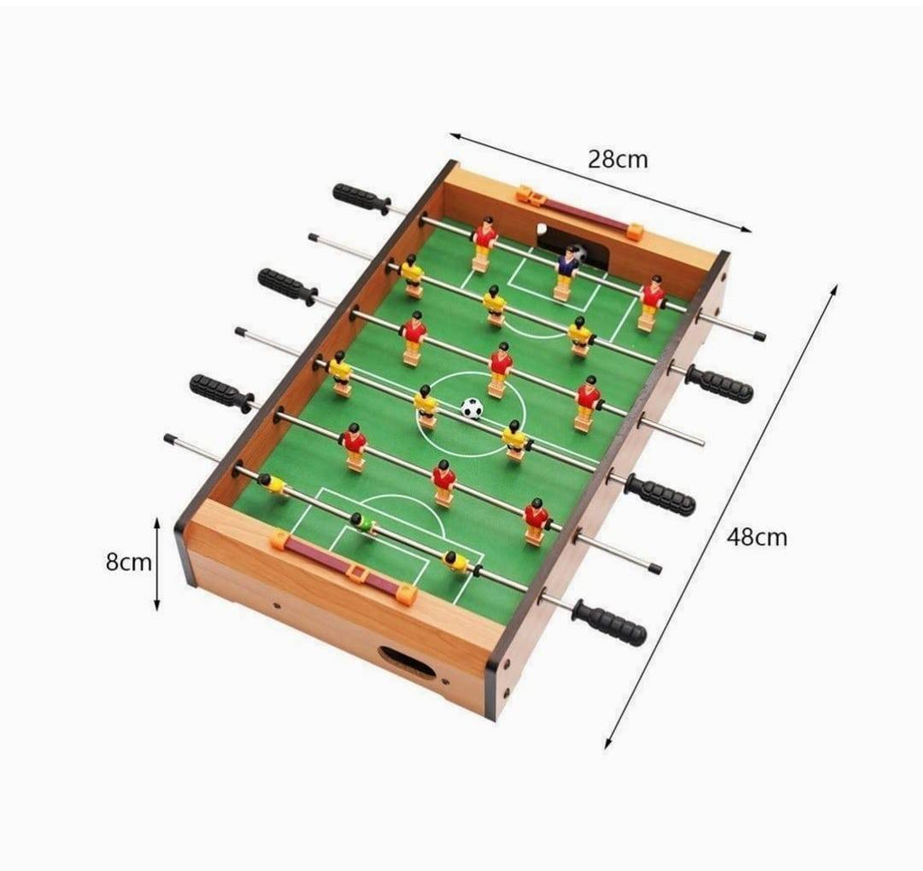 Masa de fotbal din lemn, manere speciale metalice pentru controlul jucatorilor, multicolor, 48 cm x 25 cm