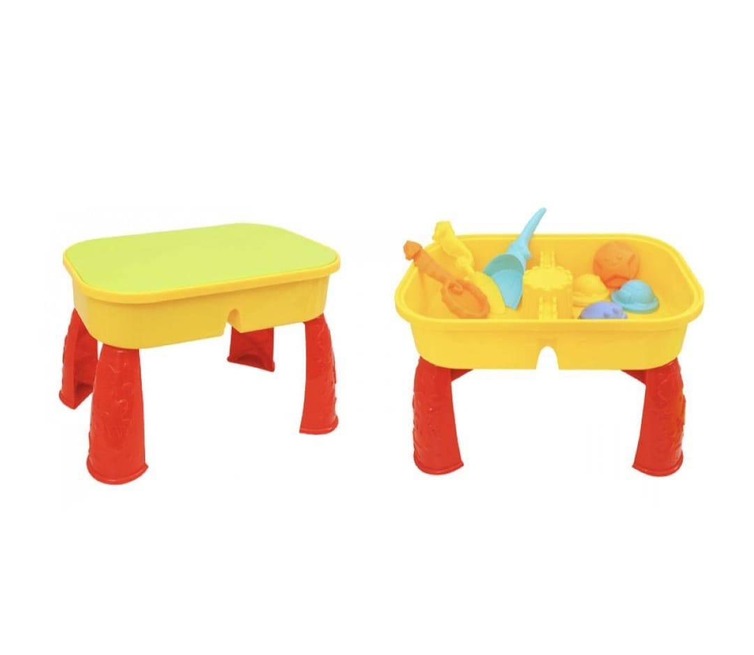 Masa de joaca, pentru copii pentru nisip si apa, cu accesorii, multicolor