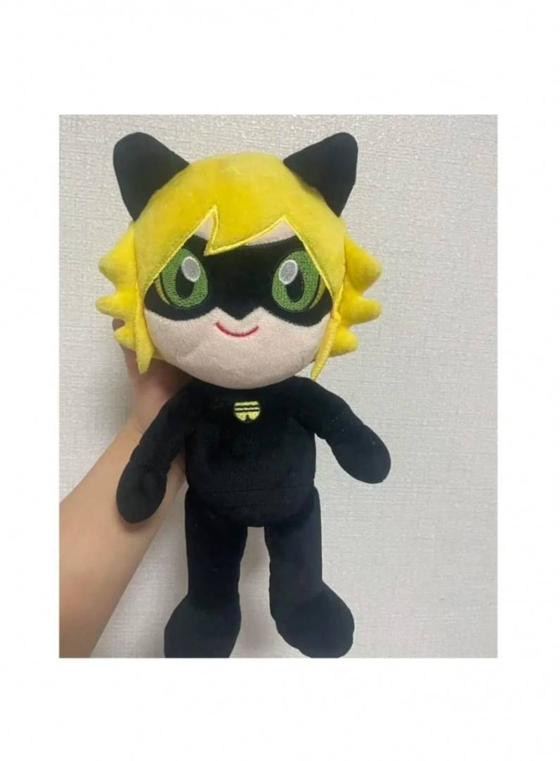 Mascota de plus, Miraculous, Motanul Noir negru, 45 cm