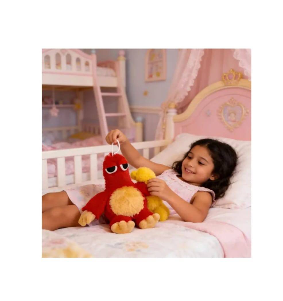 Mascota de plus, Monstru Poppy Playtime Poppy 5, Chum Chompkins, rosu/galben, 25 cm