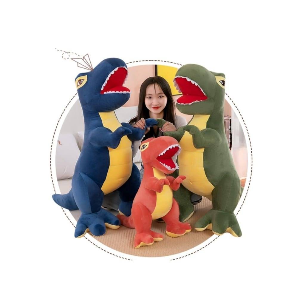 Mascota de plus, T-rex, MASHASHOP, verde, 65 cm
