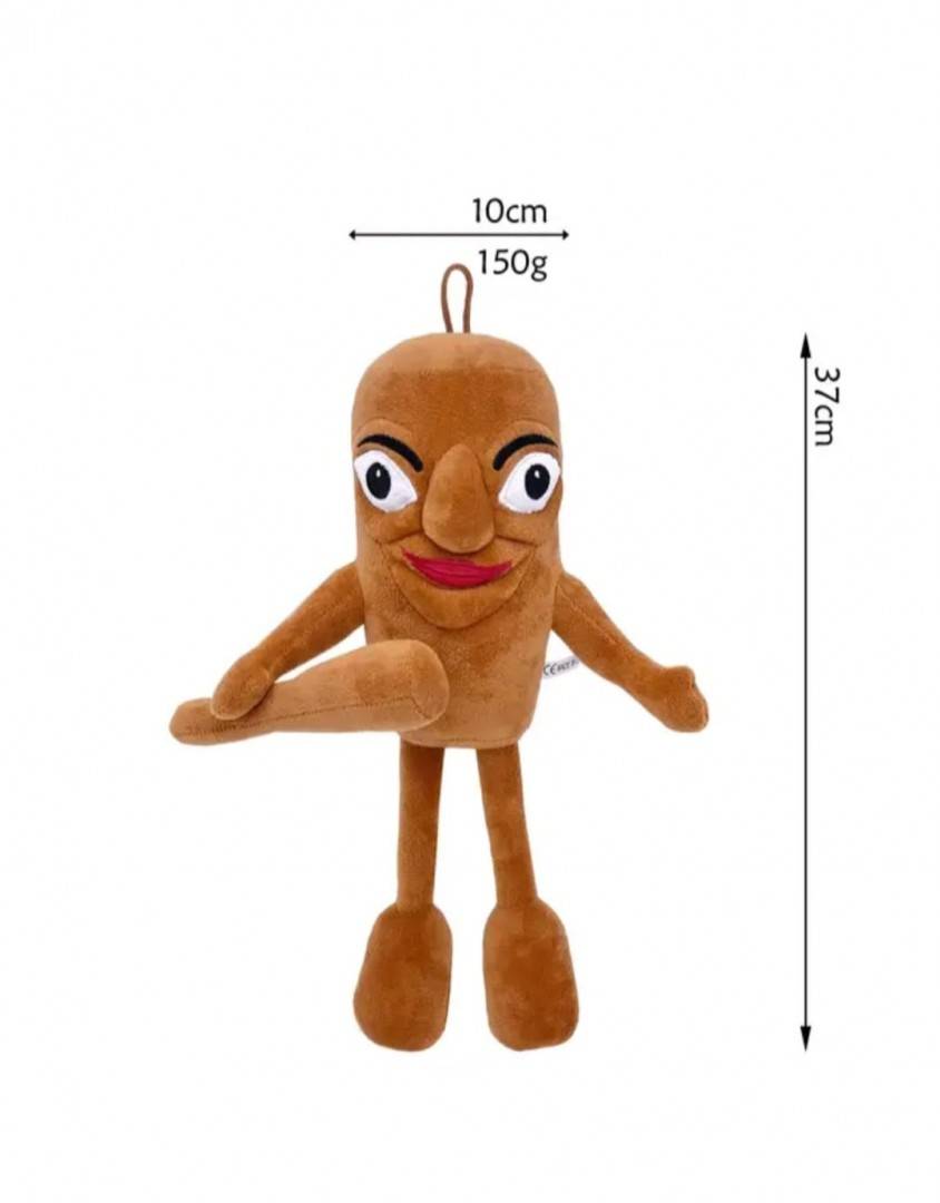 Mascota de plus, Tung Tung Sahur, Italian Brainrot, maro, 37 cm