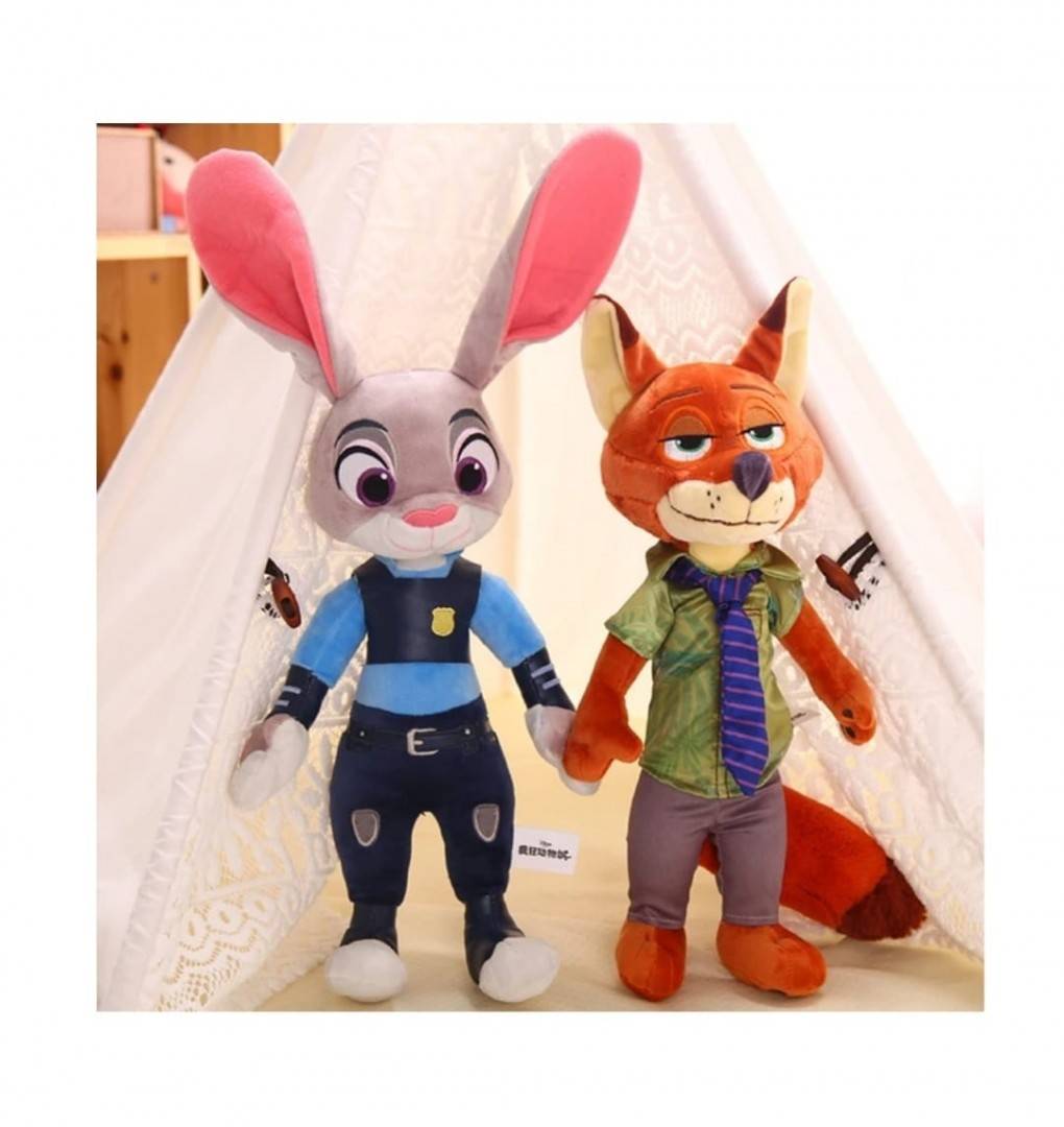 Mascote de plus, Iepurasul si Vulpea, Zootopia, Judy si Nick, multicolor, 38 cm