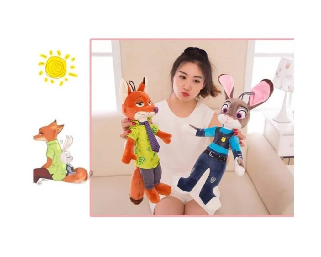Mascote de plus, Iepurasul si Vulpea, Zootopia, Judy si Nick, multicolor, 38 cm