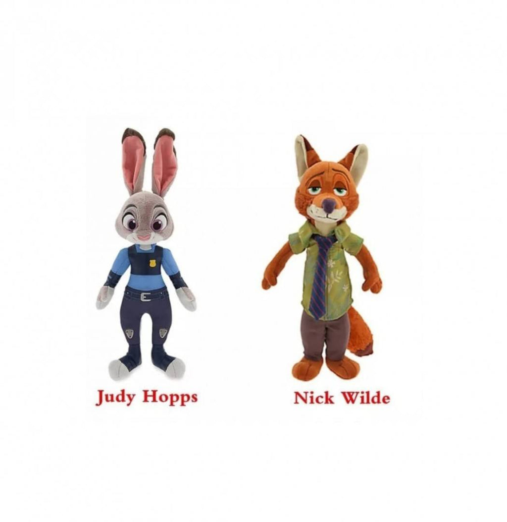 Mascote de plus, Iepurasul si Vulpea, Judy si Nick, multicolor, 48 cm