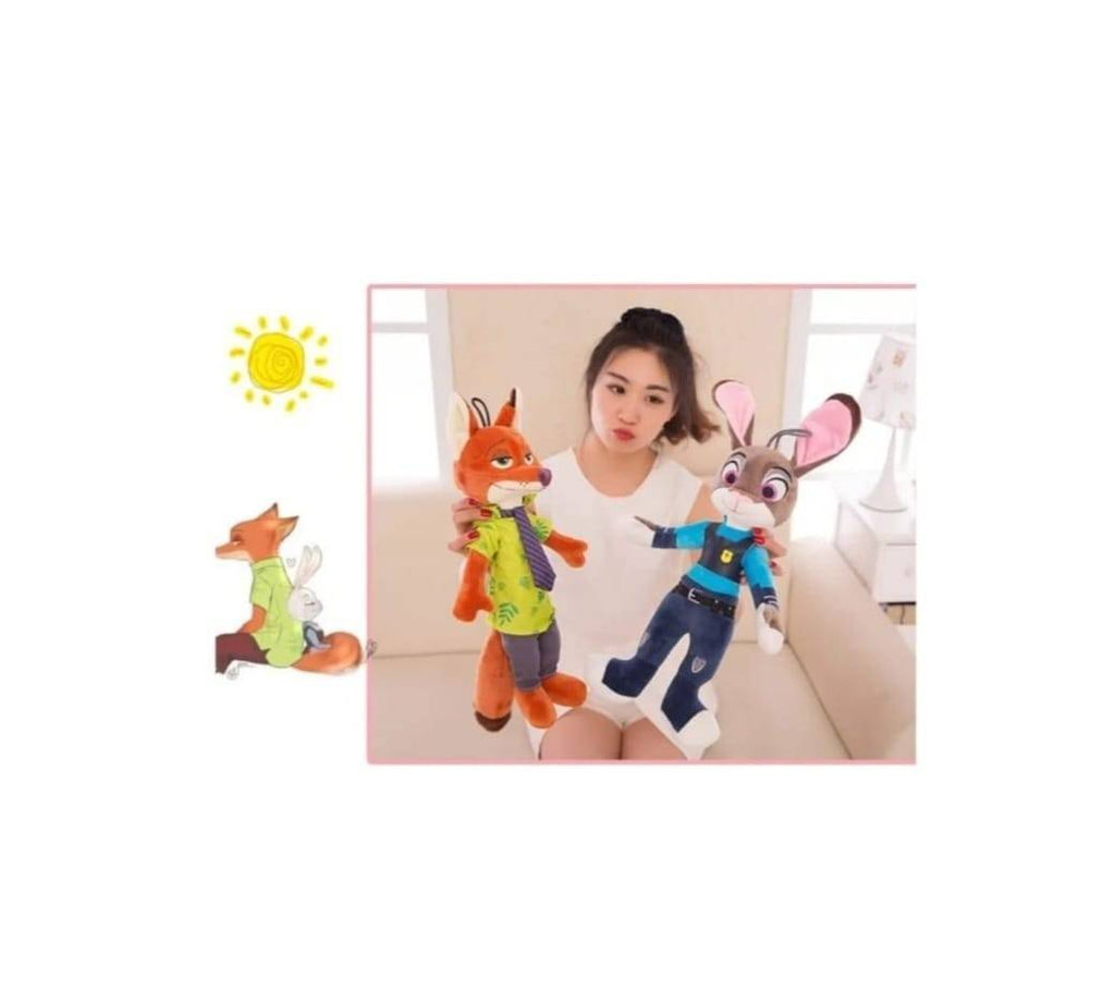 Mascote de plus, Iepurasul si Vulpea, Judy si Nick, multicolor, 48 cm
