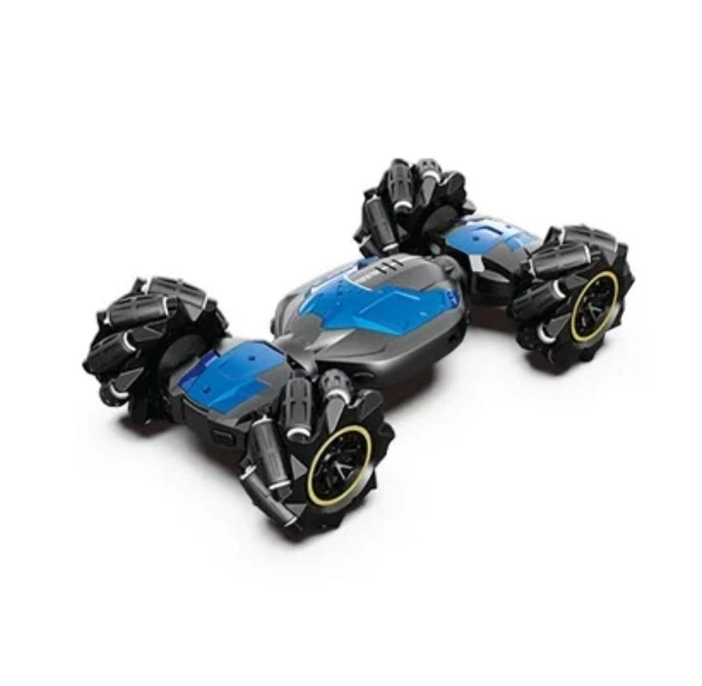 Masina cu telecomanda, control prin gesturi, Twist Stunt Car, 360 grade rotire , Drift 4 x 4, carcasa metal, scara 1;16, alba