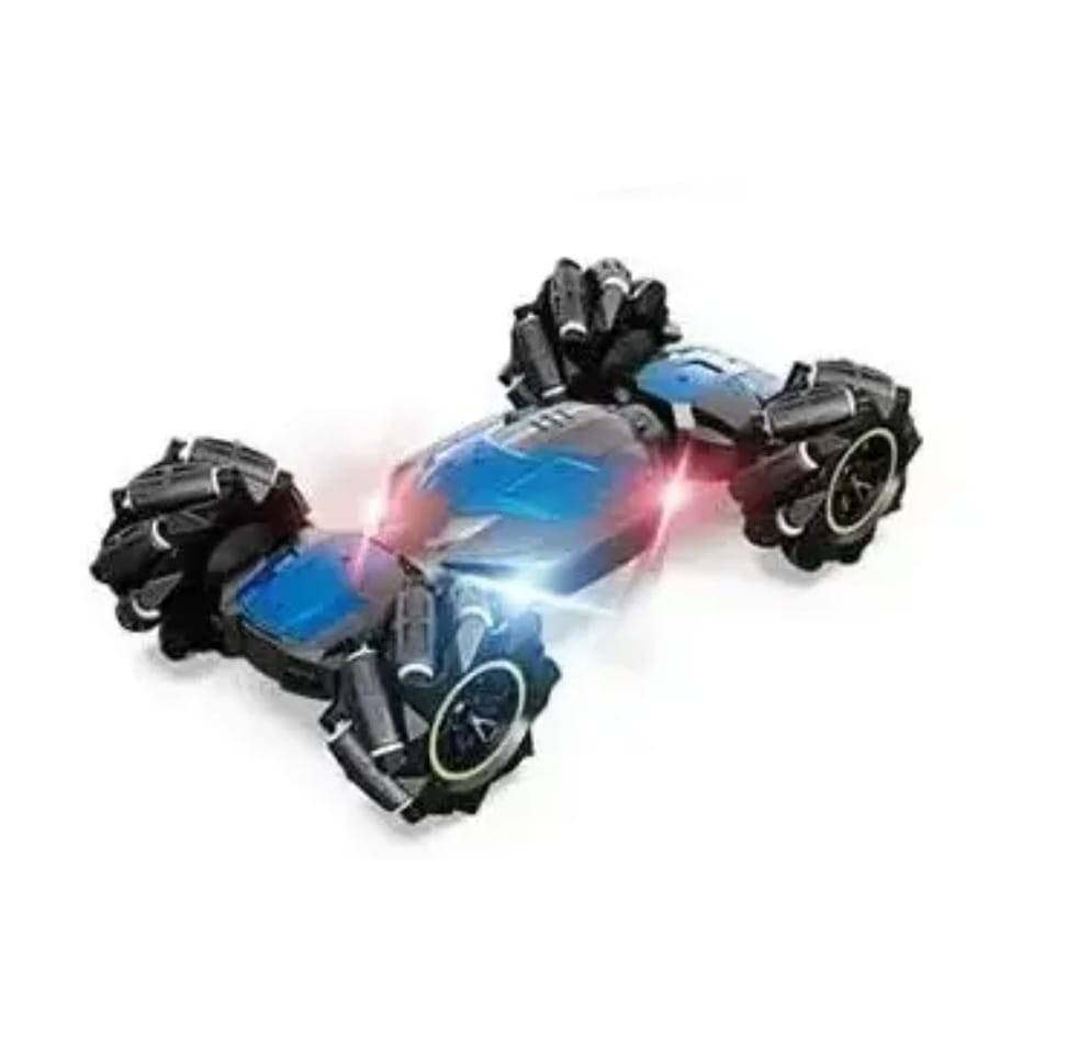 Masina cu telecomanda, control prin gesturi, Twist Stunt Car, 360 grade rotire , Drift 4 x 4, carcasa metal, scara 1;16, alba