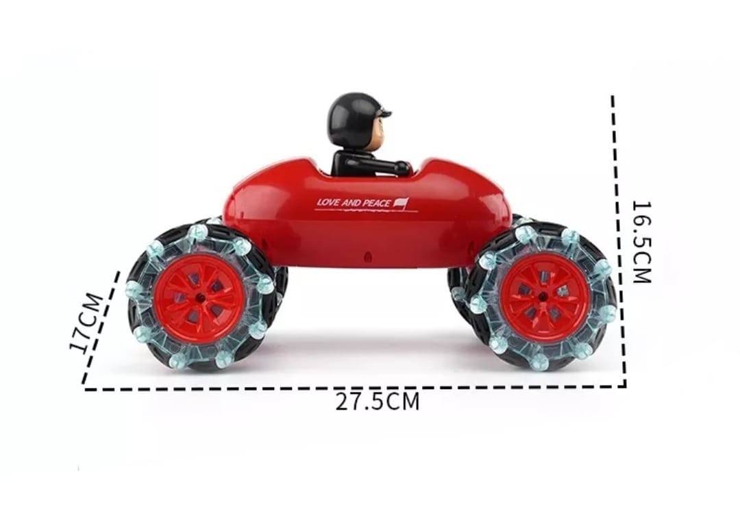 Masina cu telecomanda si control prin gesturi, 360 grade rotire, Drift 4 x 4 lumini led, rosu, 33 cm
