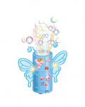 Masina electrica cu bule, Angel, LED, bleu, 18 cm