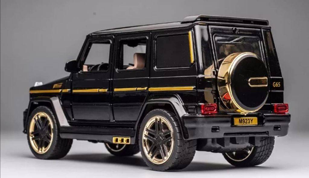 Masina jucarie tip Mercedes G-Klass, negru, 22 cm
