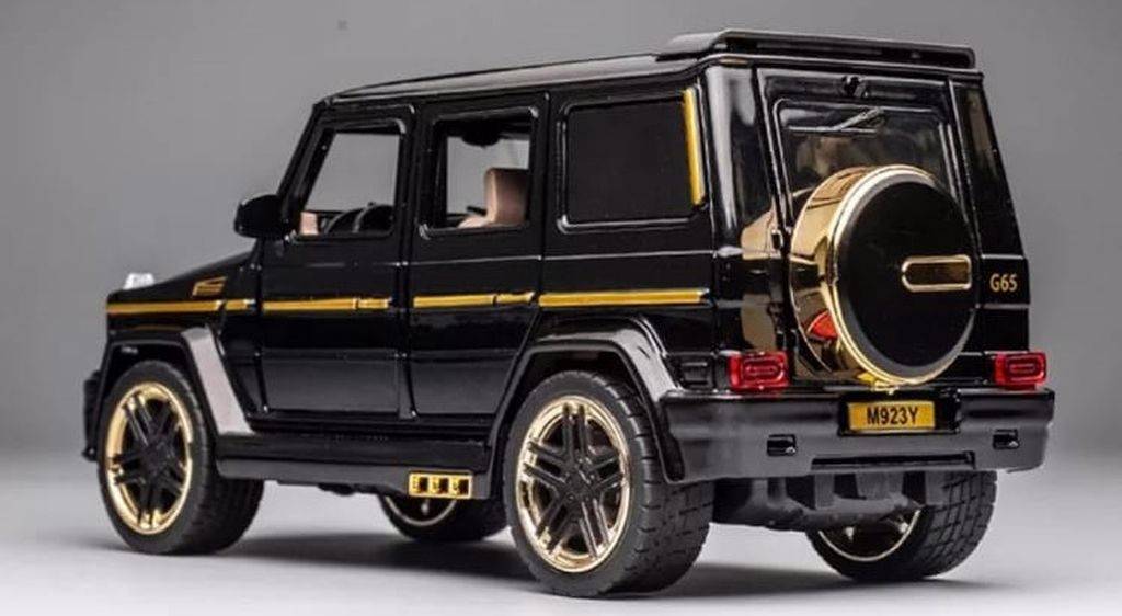 Masina jucarie tip Mercedes G-Klass, negru, 22 cm