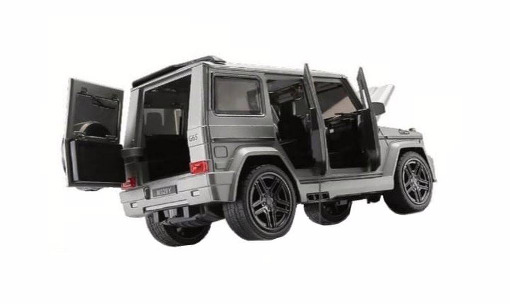 Masina jucarie tip Mercedes G-Klass, gri, 22 cm