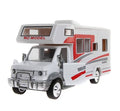 Masina mecanica, Autorulota, camper de vacanta, mobilier, sunete, lumini, mobilier, usi functionale, alb, 20 cm