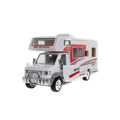 Masina mecanica, Autorulota, camper de vacanta, mobilier, sunete, lumini, usi functionale, alb, 20 cm