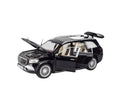 Masina metal mecanica, model Mercedes Maybach GLS 600, scara 1:24, sunete, usi mobile, capota mobila, portbagaj mobil, negru,