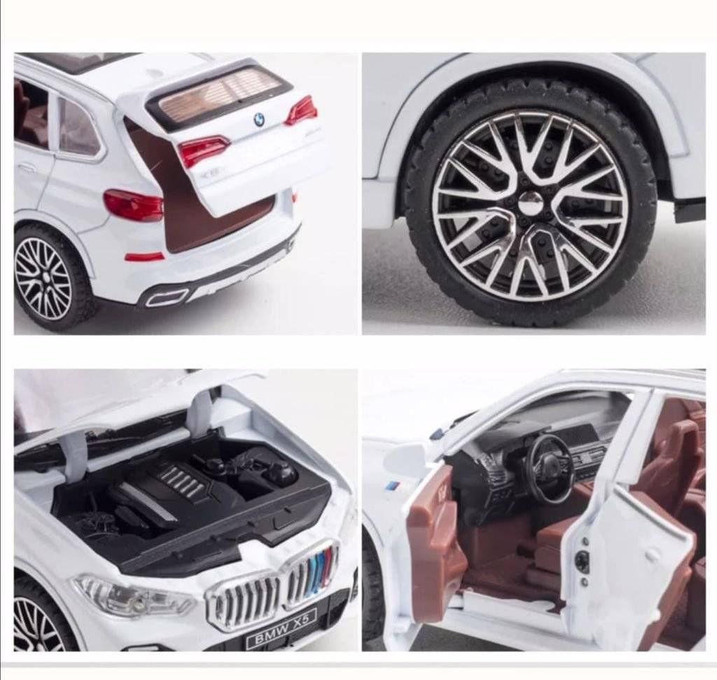 Masina metalica tip BMW X5 sunete si lumini, alb