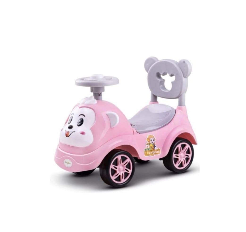 Masinuta copii fara pedale, Ride on, muzica, lumini,claxon, roz, 1 an+