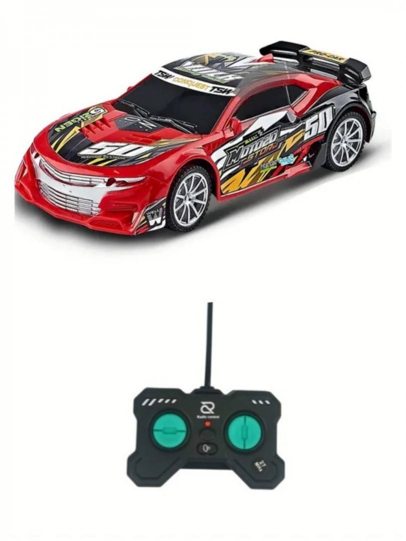 Masinuta cu telecomanda, scara 1:22, lumineaza farurile, stanga, dreapta, rosu, 18 cm