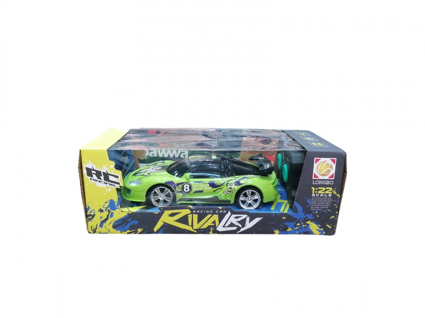 Masinuta cu telecomanda, scara 1:22, lumineaza farurile, stanga, dreapta, verde, 18 cm