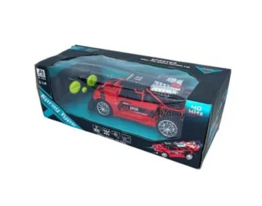 Masinuta cu telecomanda, scoate fum, scara 1:18, lumineaza farurile, stanga, dreapta, rosu, 18 cm
