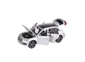 Masinuta metal mecanica, Audi Q5, scara 1:32, sunete, usi mobile, capota mobila, portbagaj mobil, gri, 15 cm