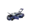 Masinuta metal mecanica, AUDI RS7,usi mobile, capota mobila, portbagaj mobil, albastru metalizat, 19.5 cm