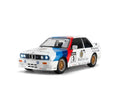 Masinuta metal mecanica, BMW M3 E30 , scara 1:24, sunete, 2 usi mobile, capota mobila, portbagaj mobil, alb, 21 cm