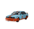 Masinuta metal mecanica, BMW M3 E30 , scara 1:24, sunete, 2 usi mobile, capota mobila, portbagaj mobil, blue, 21 cm