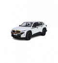 Masinuta metal mecanica, BMW XM, 1:24, fum, usi mobile, capota mobila, portbagaj mobil, alb, 20 cm