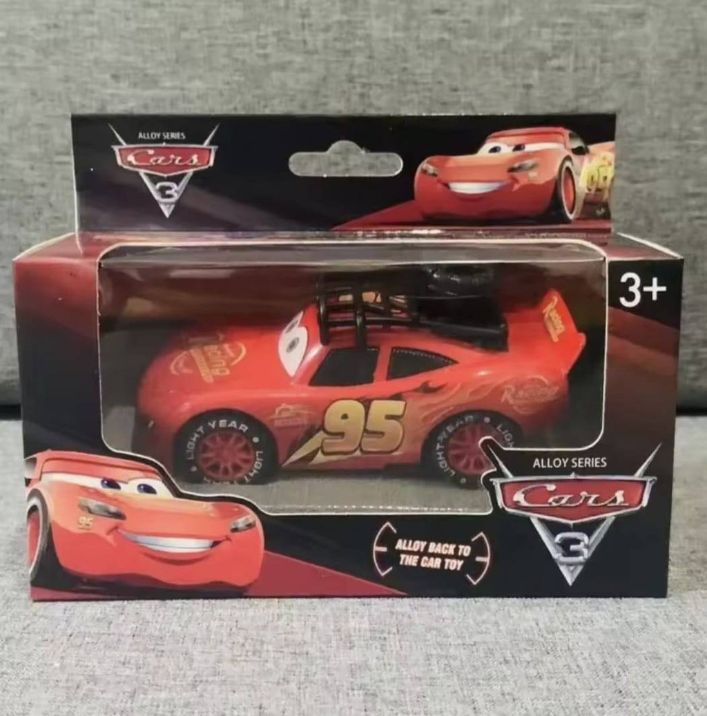 Masinuta metal mecanica, Cars 3, McQueen, MASHASHOP, sunet si lumini, rosu, 12 cm