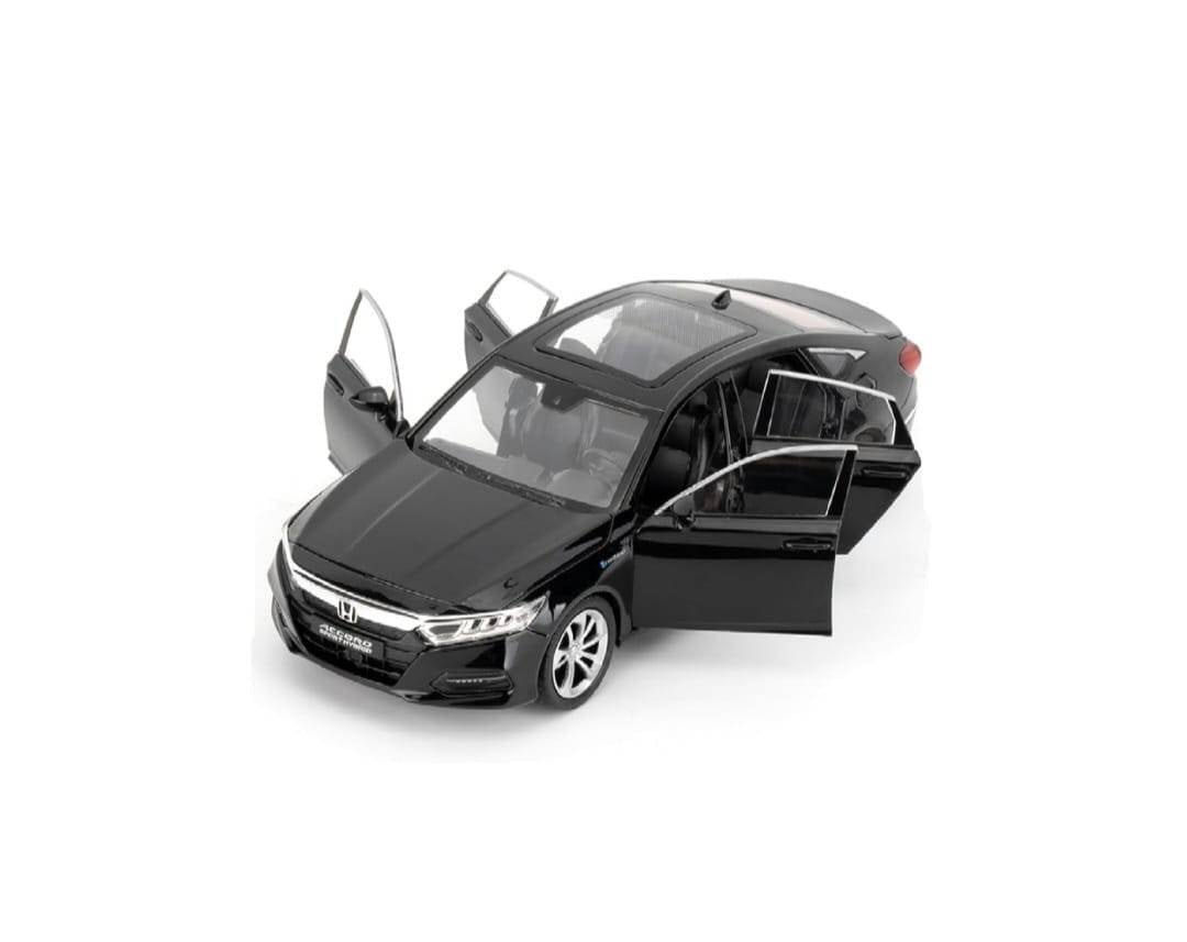 Masinuta metal mecanica, Honda Accord, 1:24, sunete, usi mobile, capota mobila, portbagaj mobil, negru, 20 cm